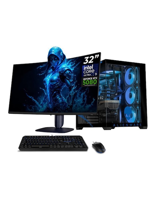 Computadora gamer Xtreme Pc Gaming XTPCU932GB55080MAEV2 32 pulgadas QHD Intel Core Ultra 9 285 NVIDIA GeForce RTX 5080 32 GB RAM 1 TB SSD