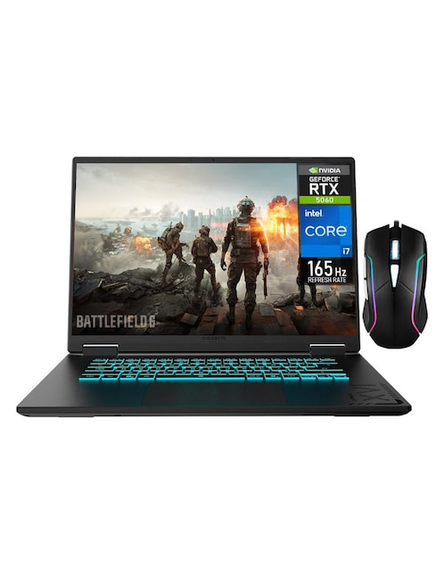 GIGABYTE Laptop Gamergigabyte Gaming A16 16 pulgadas Wuxga Intel Core I7 NVIDIA Geforce Rtx 5060 32 GB RAM 1 TB SSD