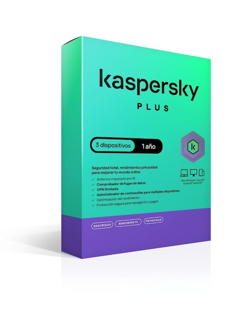 KASPERSKY Licencia Antivirus Plus Kaspersky para 3 usuarios