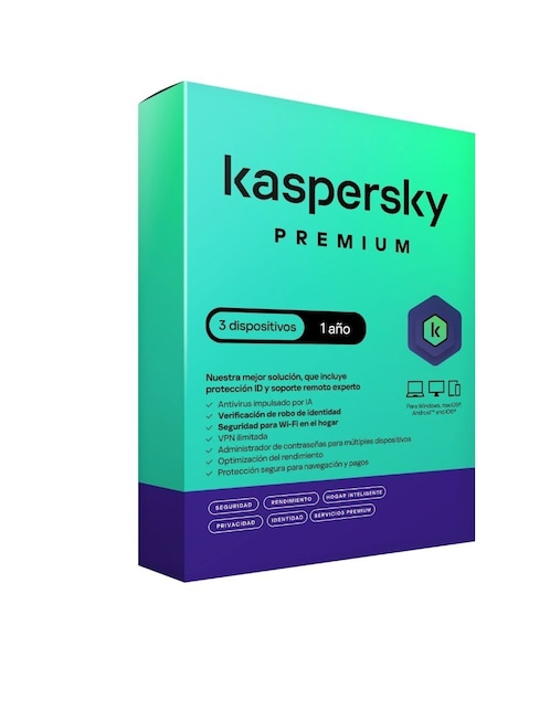KASPERSKY Licencia Antivirus Premium Kaspersky para 3 usuarios