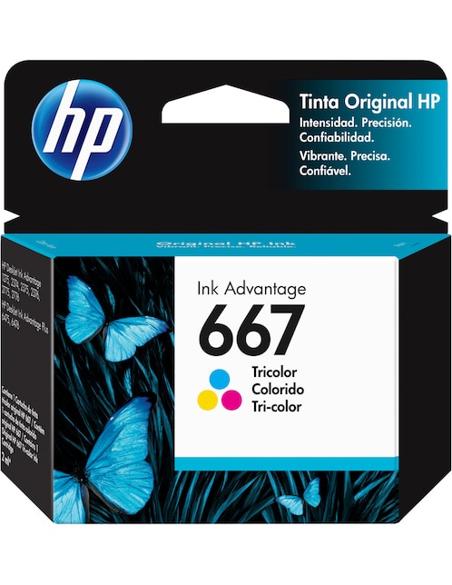 Cartucho original HP Ink Advantage 667 Tricolor