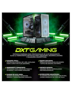 Computadora gamer Dxt Gaming DXTU532GB55050T7 Intel Core Ultra 5 225F NVIDIA GeForce RTX 5050 32 GB RAM 1 TB SSD
