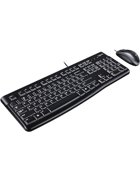Mouse y teclado alámbrico Logitech MK120