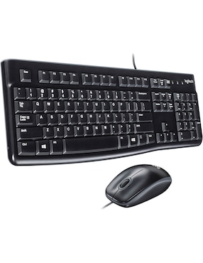 Mouse y teclado alámbrico Logitech MK120
