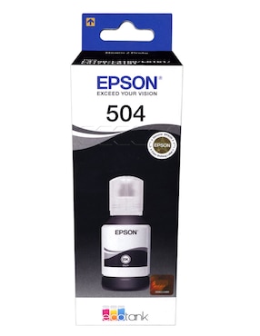 Botella De Tinta Epson 504 Negra