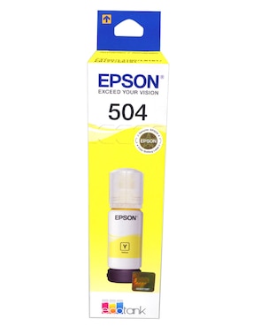 Botella De Tinta Epson 504 Amarillo Brillante