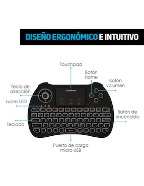 Teclado inalámbrico Red Lemon Mini Con Touchpad