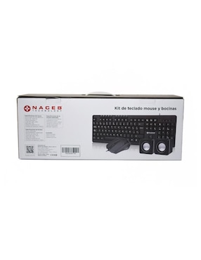 Kit 3 En 1 Naceb NA228N Teclado Mouse y Bocinas