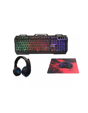 Kit Gamer Naceb 4 En 1 Teclado, Mouse Headset Y Mousepad NA0925