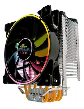 Disipador Yeyian Rgb Para CPU 5 Tuberías De Cobre Int-AMD Storm 1200