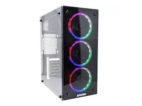 Gabinete Naceb Evotec Gamer Ev-1007 Templado 3 Ventiladores ATX Fuente 600W