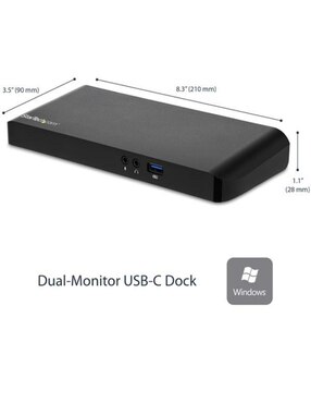 Dock USB-C de Dos Pantallas con MST 4x Puertos USB 3.0 Startech.com