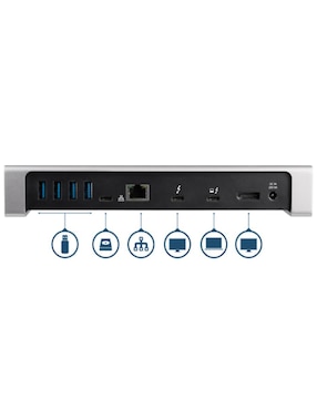 Dock Thunderbolt 3 con Lector de Tarjetas SD Entrega de Alimentación de 85W 4K Doble Startech.com