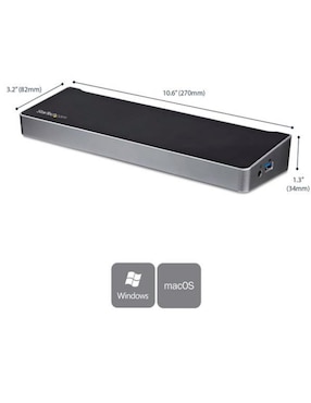 Docking Station USB 3.0 para Tres Pantallas 1x HDMI 2x DisplayPort Startech.com