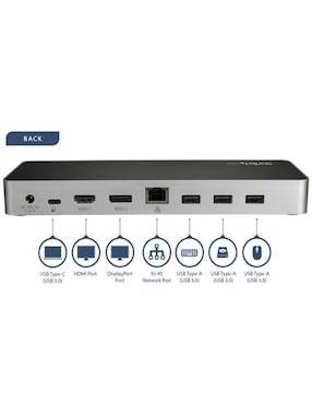 Docking Station para Laptops USB-C Replicador de Puertos USB Tipo C para 2 Pantallas 4K con PD DP y HDMI para MacBook Startech.com