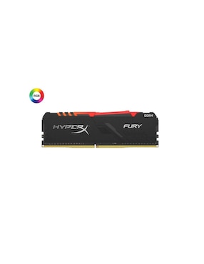 Memoria Kingston DDR4 8GB 3200 Hyper Fury RGB Negro Intel XMP CL16 HX432C16FB3A/8