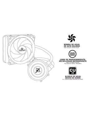 Sistema Liquido Yeyian RGB 120mm Vatn Serie 1200 WC1200