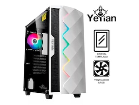 Gabinete Gamer Yeyian ABYSS 2500 ATX RG Cristal Templado blanco YGA-49702