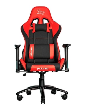 Silla Gamer Kultec Serie X Ergonómica Reclinable Soporte Lumbar Vinipiel Rojo KLTX-113