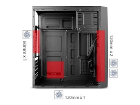 Gabinete Stylos Micro ATX 500W USB 3.0 negro STPGAC4B