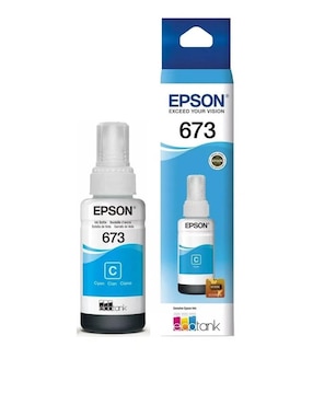 Bote De Tinta Epson T673 Cyan Para L800 L805 L850 L1800