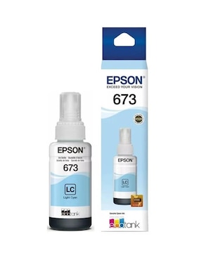 Bote De Tinta Epson T673 Cyan Ligth Para L800 L805 L850 L1800