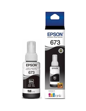 Bote De Tinta Epson T673120 Negra Para L800 L805 L850 L1800