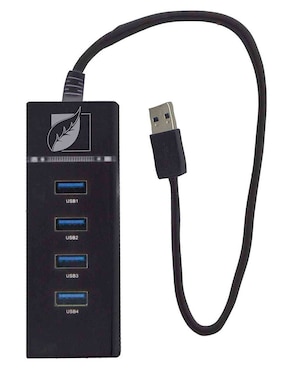 Mini Hub 3.0 con 4 puertos USB con LED Greenleaf 18-3510