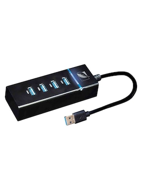 Mini Hub 3.0 con 4 puertos USB con LED Greenleaf 18-3510