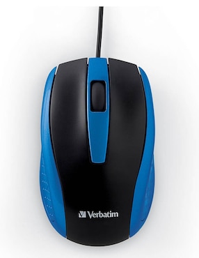 Mouse Óptico Alámbrico Verbatim Azul 99743