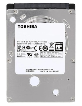 Disco Duro Interno 500GB Toshiba Mobile 5400RPM 2.5 SATA III MQ01ACF050