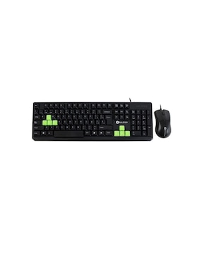 Set Teclado Y Mouse Naceb Alámbrico Resistente A Líquidos USB Negro NA-457