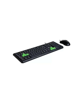 Set Teclado y Mouse Naceb Alámbrico Resistente a Líquidos USB negro NA-457