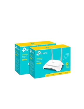 Set 2 Router Inalámbrico TP-Link TL-WR840N N300 2.4 GHz 802.11n 300 Mbps