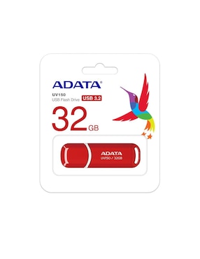 Memoria USB 32GB 3.1 Adata UV150 Flash Drive rojo AUV150-32G-RRD