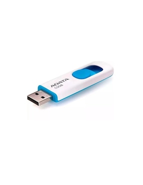 Memoria USB 64GB Adata C008 2.0 Retráctil Flash Drive Blanco AC008-64G-RWE