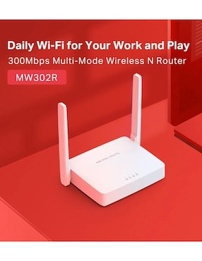Router Inalámbrico Mercusys MW302R Multimodo 300Mbps 5dBi