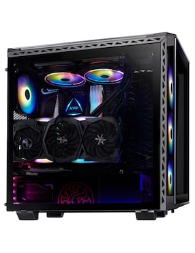 Gabinete Gamer XPG Battlecruiser Cristal Templado ARGB negro BATTLECRUSIER-BKCWW