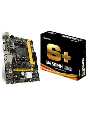 Tarjeta Madre Biostar B450MH Con Procesador AMD