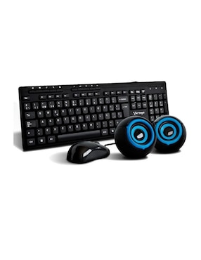 Set Multimedia Vorago 104 Teclado, Mouse, Bocinas KMS-104