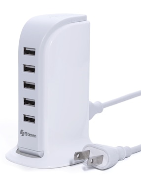 Adaptador De Corriente Steren Tipo A 2.0 Compatible Con Cables USB