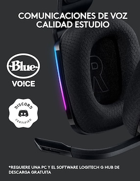 Audífonos Inalámbricos Logitech G733 negro
