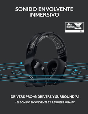 Audífonos Inalámbricos Logitech G733 negro