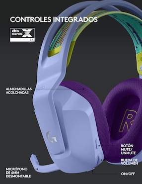 Audífonos Over-Ear Logitech G733 inalámbricos con cancelación de ruido