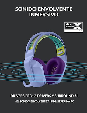 Audífonos Over-Ear Logitech G733 inalámbricos con cancelación de ruido