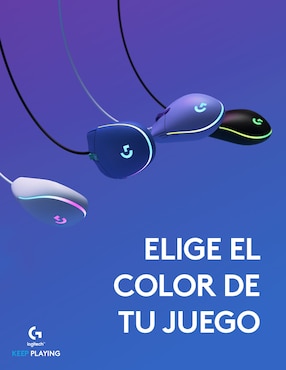 Mouse/mouse gamer alámbrica logitech g203 azul 910-005795