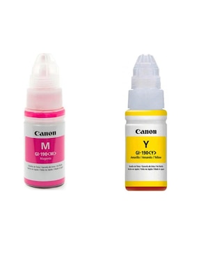 Set Bote de Tinta G-190 CMYK para G1100 G2100 G3100 0667C001AB Kit Supermex