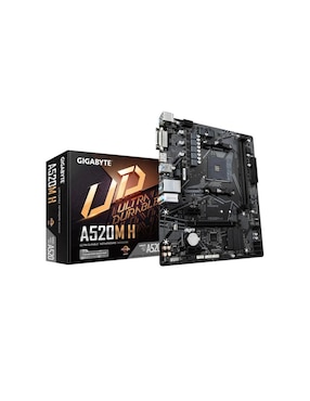 Tarjeta Madre Gigabyte A520M H Con Procesador AMD