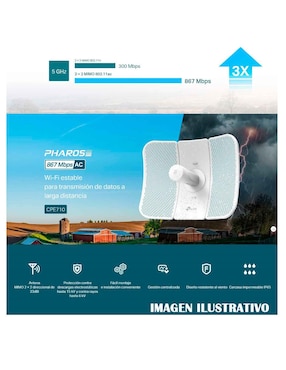 Access Point Exterior TP-Link CPE710 5GHz 802.11AC 867Mbps 23dBi