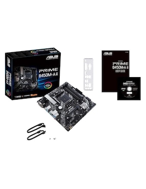 Tarjeta Madre Asus PRIME B450M-A II Con Procesador AMD